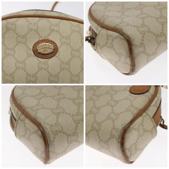 GUCCI GG Plus Supreme Shoulder Bag PVC Ivory Gold - Picture 11 of 15